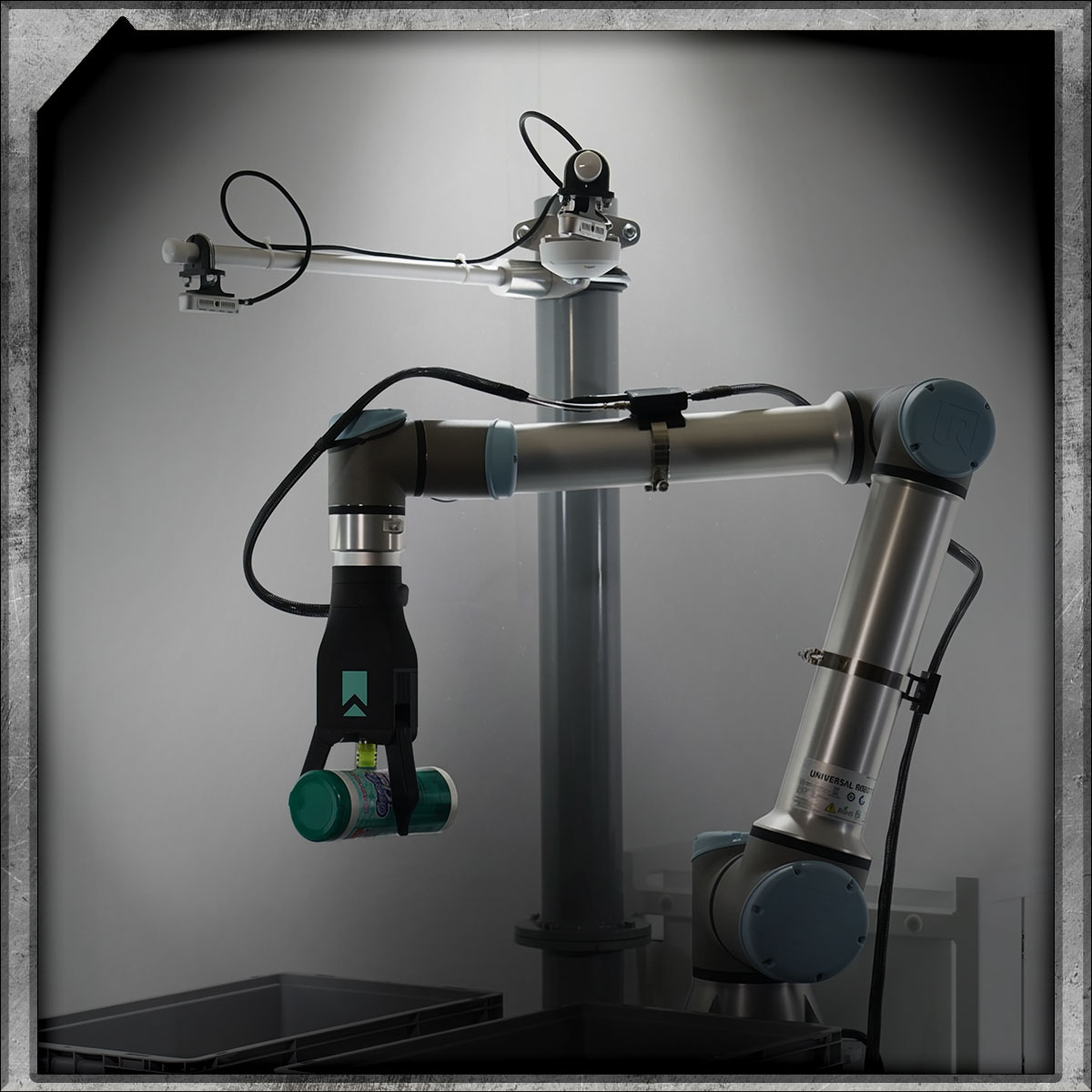 Robotic arm picking an individual item from a container